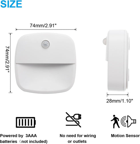 Counter PATIKIL Indoor Stair Lights with Smart Motion Sensor, Battery Operated Under Lighting for Kitchen, Bedroom