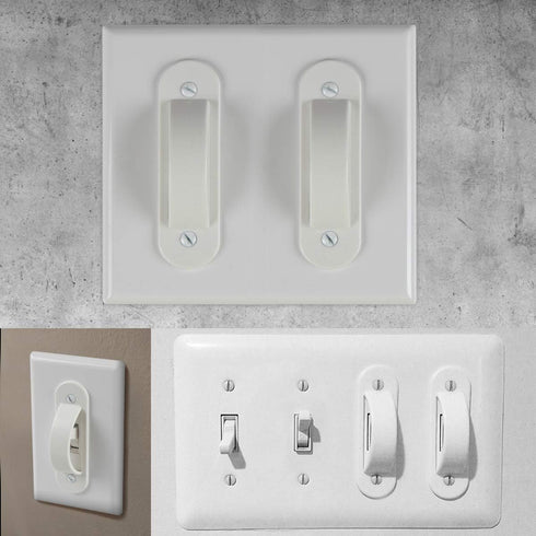 Wall Switch Guards Plate Covers - Child Safety Security Home Decor (4 Pack), White