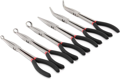 AIRTOON 6-Piece 11" Hose Gripper Plier & Long Reach Pliers Set, Straight,