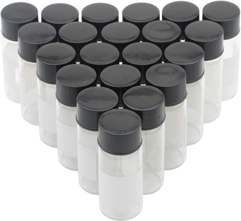 10-Pack 10ml Premium Clear Glass Vials with Lids, Borosilicate Glass Small Vials for Samples with Labels