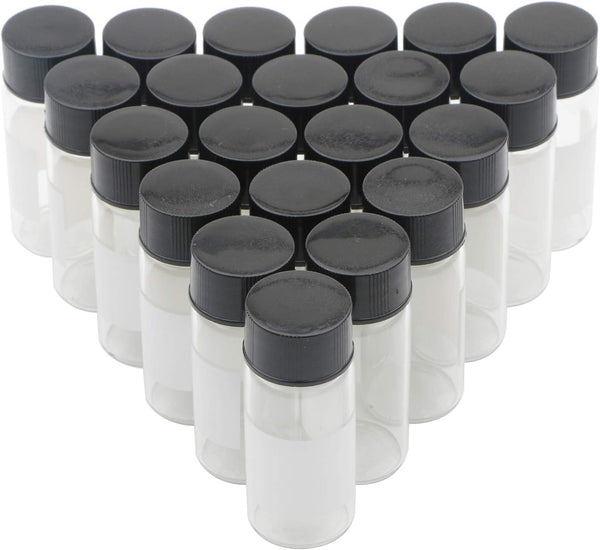 10-Pack 10ml Premium Clear Glass Vials with Lids, Borosilicate Glass Small Vials for Samples with Labels