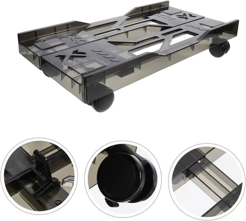 Homoyoyo Mobile CPU Stand with Movable Casters Adjustable PC Tower Cart for Desktop Rolling Computer Holder for Home