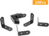 Rierdge 20 50mm (2 Inch Pcs Black Corner Brace L Bracket, Stainless Steel Right Angle Brackets, Metal Joint Right Angle