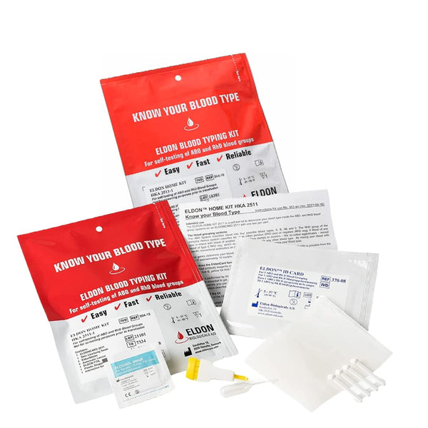 Eldoncard INC Rapid Blood Type Test - 2 Complete Kits with Safety Lancet and Micropipette