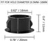Murtenze 30 Pcs 16mm Black Hole Plugs - Plastic Flush Type Panel Fastener Covers for Kitchen Cabinet Furniture