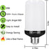 Y-STOP LED Fire Light Bulb with Flickering Flame Effect, 4 Modes for Halloween, Christmas Decorations