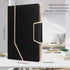 Toplive Black Padfolio Portfolio Case, Executive Business Folder with Document Sleeve, A4 Size Clipboard & Card Holders