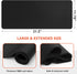 Black Gaming Mouse Pad - Large 31.5 x 11.8 in Computer Pad with Anti-Slip Rubber Base and Stitched Edges
