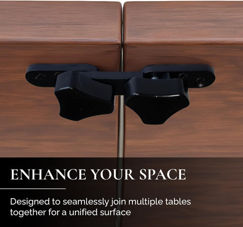 Table Ganging Brackets - Set of 2, Heavy-Duty Joiners for Seamless Integration, Table Top Connector, Black