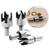 8-Pack Wood Plug Cutter Drill Carbon Steel Bit Set, Straight and Tapered Woodworking Chamfer Bits