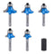 Newdeli 5pcs Roundover Router Bit Set, 1/4 inch Shank, Bearing Guide for Rounding Edge Bits with 1/2" to 1/4" Router