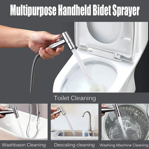 Set, Handheld Bidet Sprayer for Toilet - Jet Sprayer for Toilet Cloth Diaper Sprayer Adjustable Muslim Shower Bidets