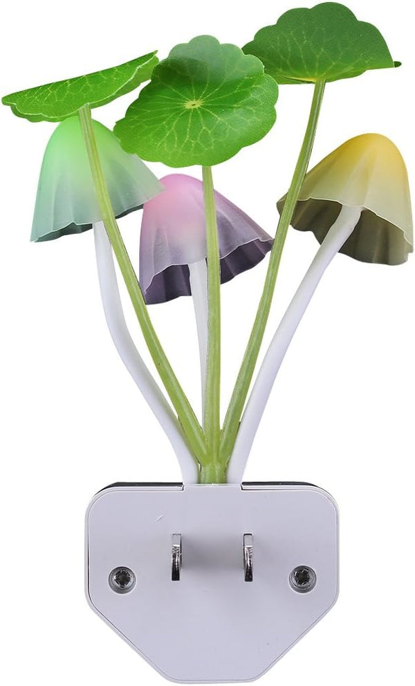Rienar Sensor Led Night Light, Color Changing Plug-in LED Mushroom Dream Bed