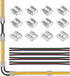 SEZO FCOB COB 10mm LED Light Strip Connectors Kit 8P Solderless Connectors + 4P Corner Connectors + 4PCS 15cm 22AWG