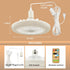 19.68ft 30w E26 110v HOXIYA Plug in Ceiling Fan With Light with Long Plug Cord and Remote Control Gazebo Fan Small