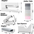 White Office Supplies, UPIHO White Desk Accessories, Stapler and Tape Dispenser Set for Women with Stapler,Tape Dispenser, Staple Remover, Staples,Scissor and Tabs for Students Office Clerks by UPIHO