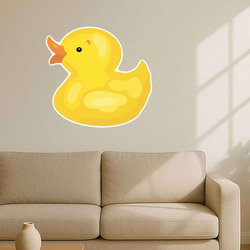 Azeeda (DW00166776) 'Bath Toy Duck' White Premium Vinyl Decal Sticker Waterproof, Durable & Easy to Apply - Ideal