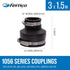 Fernco 2-Pack 1056-315 3" x 1-1/2" Flexible PVC Reducing Pipe Coupling for Cast Iron and Plastic Plumbing