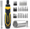 AZUNO 24 IN 1 Ratchet Screwdriver Set - Universal Socket, 20 CRV Bits Stored in Handle, Precision Bits