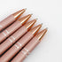 Cute 6 Pcs Rose Gold Metal Ballpoint Pens, 1.0mm Medium Point Black Ink, Office and School Supplies Gifts for Women
