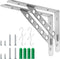 Gearmatte Heavy Duty Shelf Bracket, 10" Stainless Steel L Bracket Shaped Solid Shelf