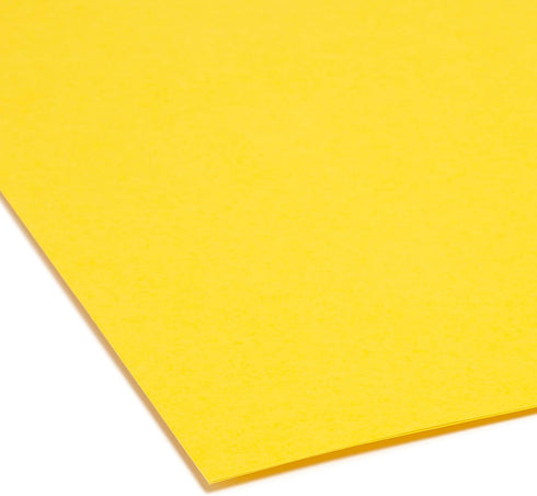 Smead File Folder, Reinforced Straight-Cut Tab, Legal Size, Yellow, 100 per Box (17910)