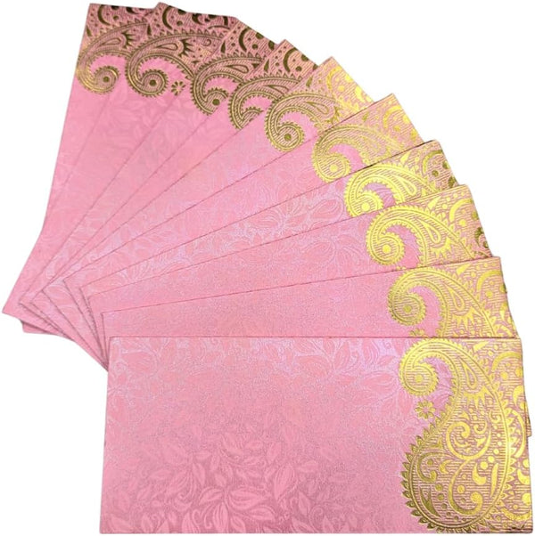 OIXXAF Shagun Envelopes Designer Set Money Cash Gift Envelope (pack of 10) for