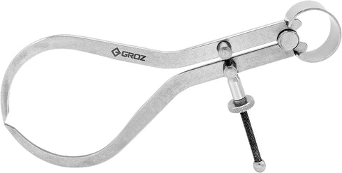 Groz 01412 6" Outside Caliper, Spring, Matte Finish with Solid Nut