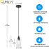 1-Pack Pendant Light Fixture, Adjustable Hanging Ceiling Lights, Anti-Rust Metal Hanging Light Fixtures with Clear