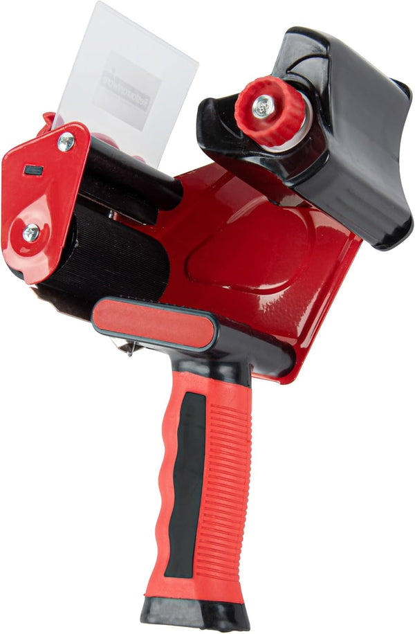 Restaurantware RW Base 3 Inch Heavy-Duty Tape Dispenser Gun, Red Iron Handheld for Carton Sealing