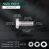 1/4-20 x 3/4" Stainless Steel Hex Bolts Screws with Nuts and Washers, 304 SS 18-8, 10 Sets
