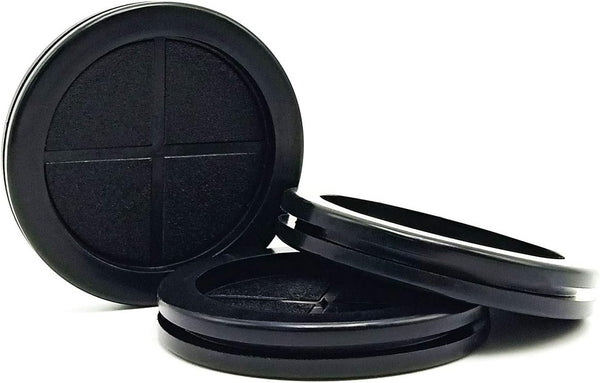 2-1/2 in Rubber Grommets for Wiring - Double-Sided Rubber Plugs for Round Holes, 3 Pcs, Black