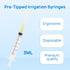 JMU 100pcs Dental Irrigation Syringes, 3cc with 27G Blunt Dispensing Needles, Luer Lock Design