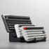 Sumgsn Black Mechanical Keyboard Holder, Transparent Acrylic Stand for Displaying Three Keyboards
