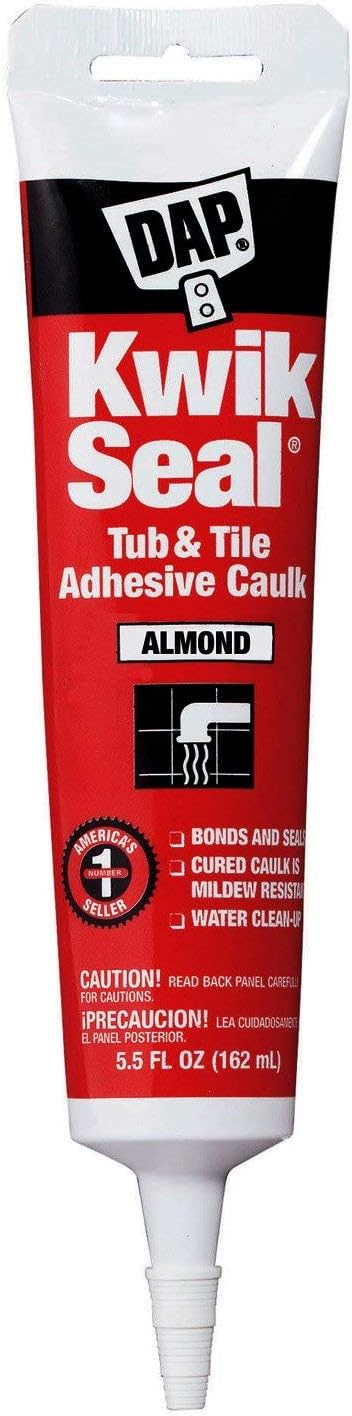 DAP 18013 6 Pack 5.5 oz. Kwik Seal Kitchen and Bath Adhesive Caulk, Almond by DAP