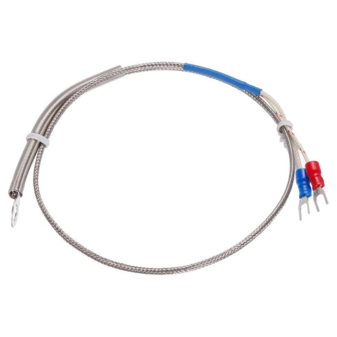 MECCANIXITY K Type Thermocouple Temperature Sensor PT100 6mm Ring High Temperature Probe 1.6ft Wire 0 to 600°C
