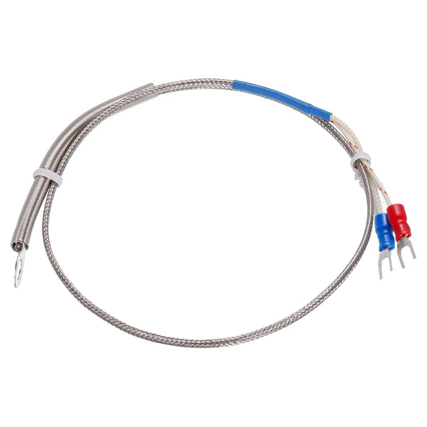 MECCANIXITY K Type Thermocouple Temperature Sensor PT100 6mm Ring High Temperature Probe 1.6ft Wire 0 to 600°C