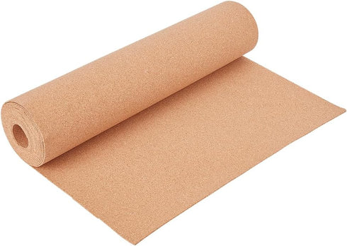 BENECREAT 11.4ftx15.7inch Cork Roll, Sandy Brown Cork Sheet for Bulletin Board Background, Wall Decorations and DIY