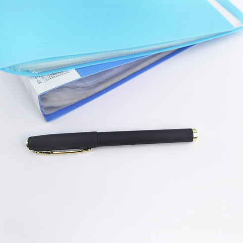 Fengtaiyuan 038P18x6 Black Gel Ink Rollerball Pens, Ultra Fine 0.38mm, 6-Piece Box, Comfortable Non-Slip Grip