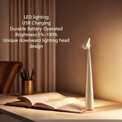 Fluxora 3 Rechargeable Desk Lamp, Cordless Metal Table Light with Brightness Levels, Portable Gold Night Light