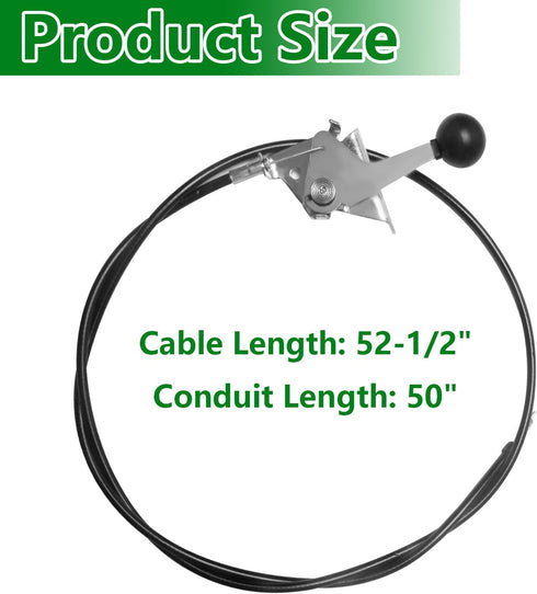 055-8020-00 Throttle Cable for Bad Boy ZT Elite Mowers, 52-1/2" Cable Length, 50" Conduit Length