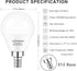 Bulbs, A15 Bulb, 60 E12 Bulbs, 5000K, 600LM, 80, Non-dimmable, 8 Pack comzler LED Ceiling Fan Light LED Light Watt