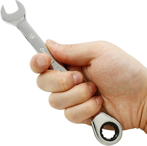 13mm Metric Ratcheting Combination Wrench, 72 Teeth SAE 12 Point Ratchet Box Ended Spanner Tool