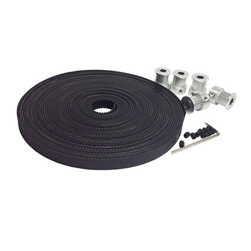 2GT Open Ended Timing Belt Motor Drive Belt, 9mm Width Rubber with Fiberglass Core, Pack of 5 Meters