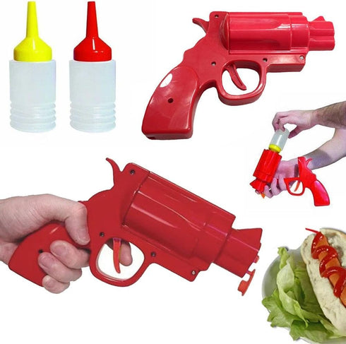 Generic (2PCS) Gun Ketchup Dispenser,Premium Sauce Dispenser for Ketchup, Condiment DispenserBottle Indoor Outdoor