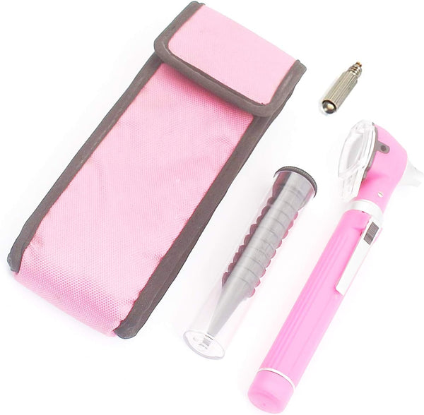 OdontoMed2011 'Mini Fiber Optic Otoscope Light Pink (Pocket Size) ENT Diagnostic Set