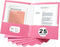 Zzrywuty File Folders with Pockets, Letter Size, 25-Pack Paper Folders with Card Slot, Two Pocket Folders