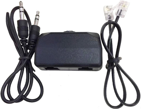 RJ11 3.5mm Analog Telephone Adapter for Split The Line to Telephone and Voice Recorder, with Two Port for Incoming