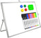 Dry Erase White Board, 16inX12in Large Magnetic Desktop Whiteboard with Stand, 10 Markers, 4 Magnets, 1 Eraser