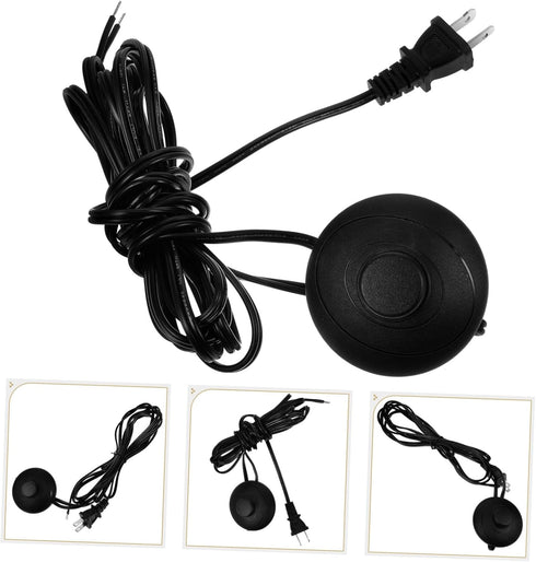 Angoily 11ft Foot Switch Power Cord for Table and Floor Lamps Inline On/Off Pedal Switch Compatible US Plug Lighting
